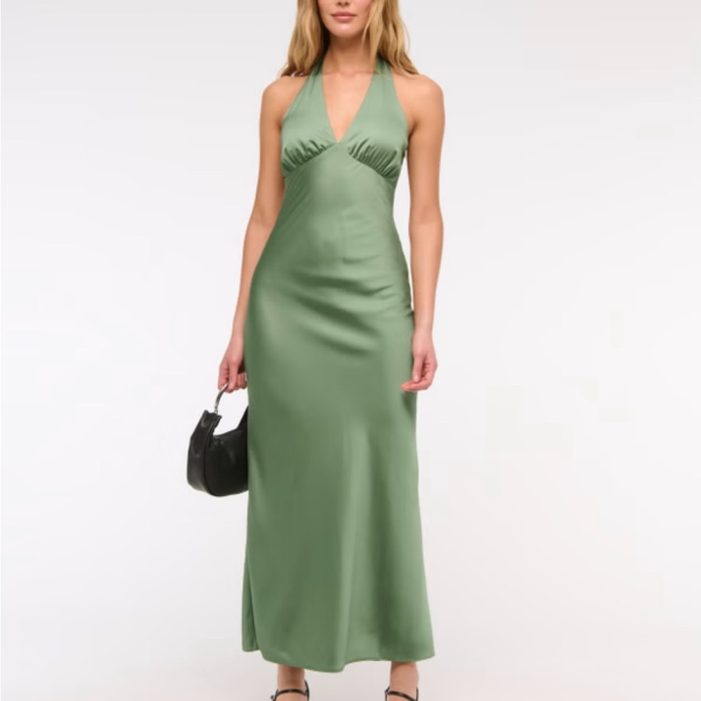 Abercrombie & Fitch Green Halter Maxi Dress - Picture 9 of 10